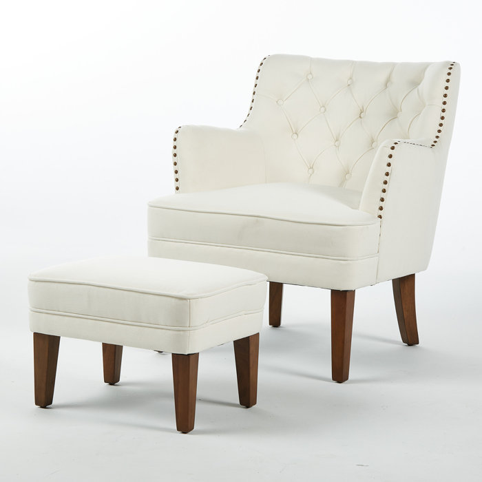 Winston Porter Fareem 28.4'' Wide Tufted Armchair and Ottoman & Reviews